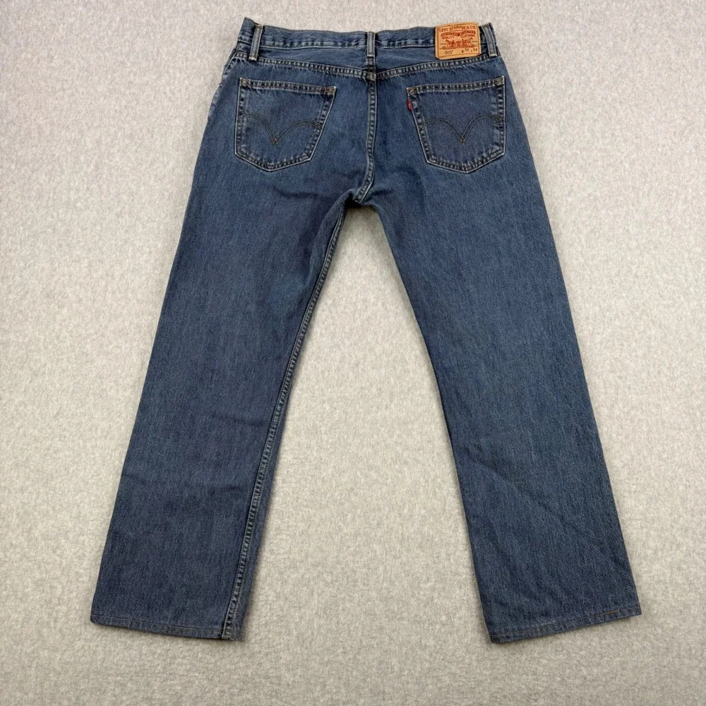 Vintage Levis Jeans Mens Fits 36x28 Blue 505 Straight Fit Regular Denim Cotton